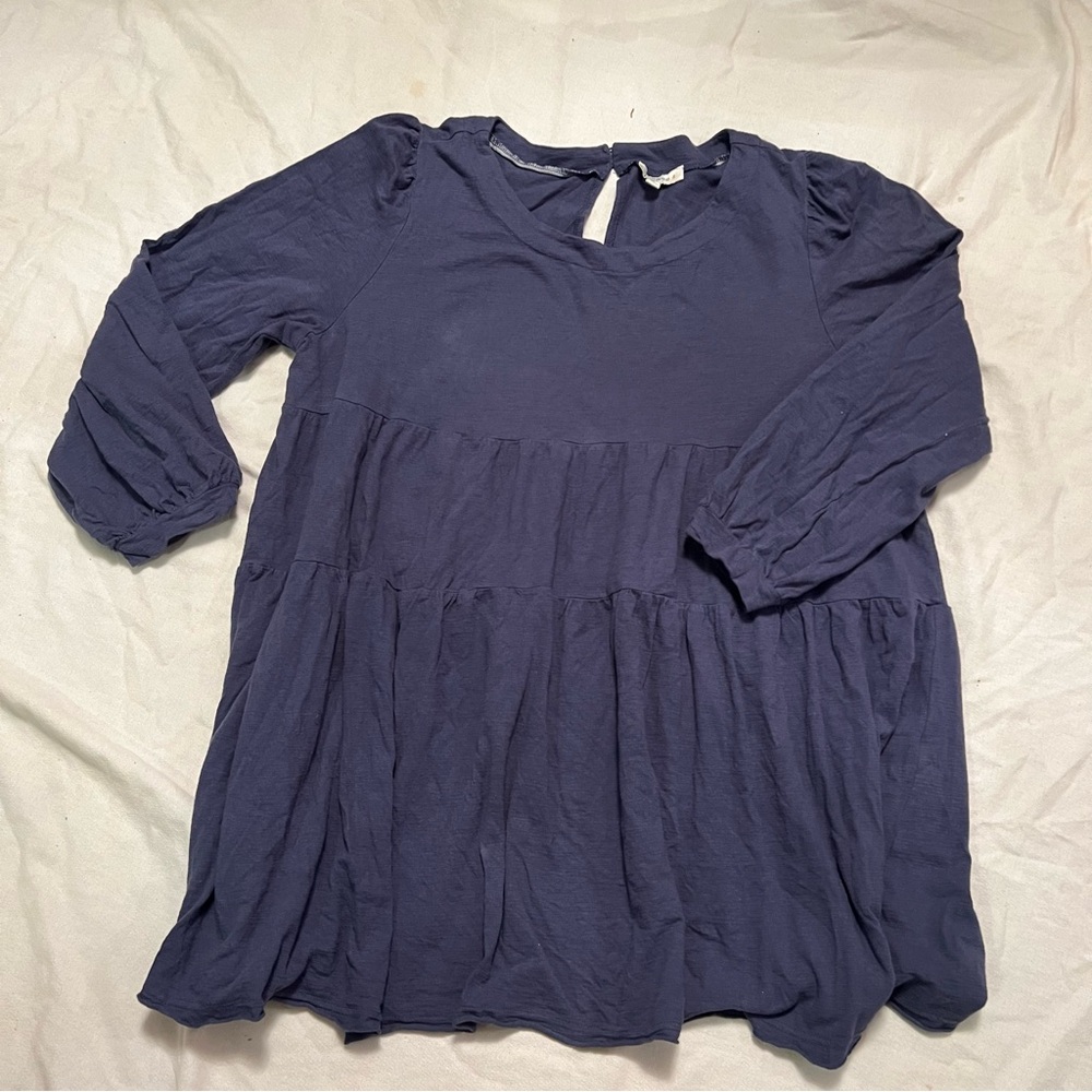 Umgee babydoll tiered keyhole shirt/dress size 1 XL.
